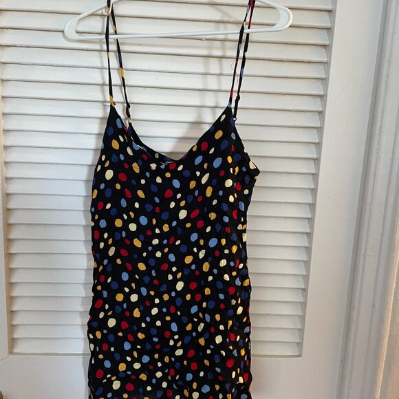 Reformation Black Mini Dress with Colorful Dots - Picture 2 of 4